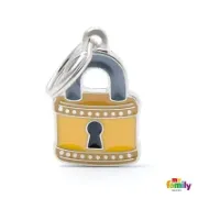 Снимка на My Family Dog Tag Padlock- Ръчно изработен медальон , катинар- адресник за кучета 2.70 см. / 2.00 см. 1
