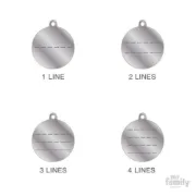 Снимка на My Family Dog Tag Bone Circle - Ръчно изработен медальон , с кокал - адресник за кучета 3.93 см. /3.17 см. лилав 2