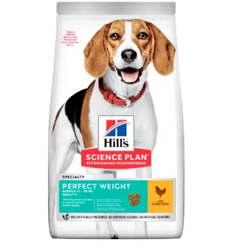 Показвай детайлите за Hill's Science Plan Perfect Weight Medium Adult Chicken - Пълноценна суха храна за намаляване и поддържане на теглото ,с пилешко за кучета от средни породи над 1 год., 12 кг. 1 - MyPetShop.bg Снимка на Hill's Science Plan Perfect Weight Medium Adult Chicken - Пълноценна суха храна за намаляване и поддържане на теглото ,с пилешко за кучета от средни породи над 1 год., 12 кг. 1