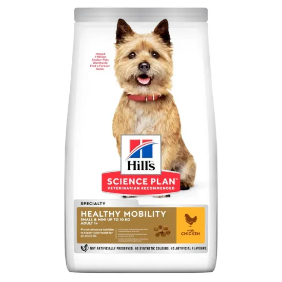 Снимка на Hill's Science Plan Healthy Mobility Small & Mini Adult - Пълноценна суха храна за поддържане на ставите и подвижността при кучета от дребни породи над 1 година с пилешко месо 6 кг.