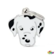 Снимка на My Family Dog Tag - Ръчно изработен адресник , Dalmatian Dog за кучета 2.5 см/ 2.8 см. 2