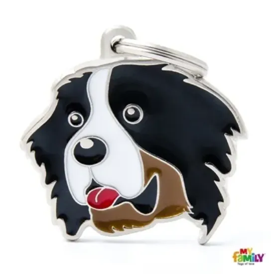 Снимка на My Family Dog Tag - Ръчно изработен адресник , Bernerl Dog за кучета 3.2 см/ 3.7 см.