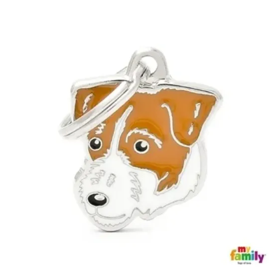 Снимка на My Family Dog Tag - Ръчно изработен адресник , Jack Russell Dog за кучета 2.2 см/ 2.3 см.