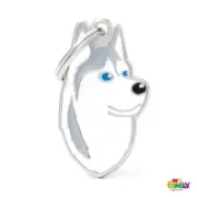Снимка на My Family Dog Tag - Ръчно изработен адресник , Siberian Husky Dog за кучета 2.2 см/ 3.7 см. 1