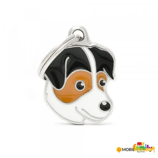 Снимка на My Family Dog Tag - Ръчно изработен адресник , Jack Russell Dog за кучета 2.2 см/ 2.1 см.