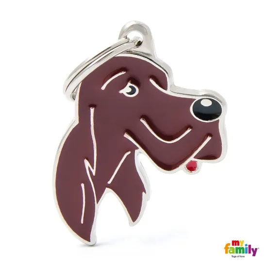 Снимка на My Family Dog Tag - Ръчно изработен адресник , Irish Setter Dog за кучета 3.0 см/ 3.5 см.