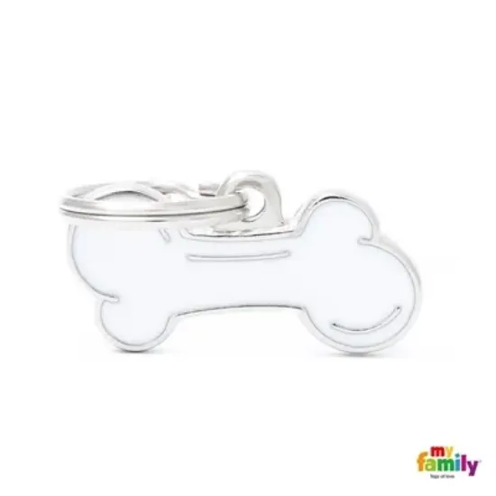 Снимка на My Family Dog Tag - Ръчно изработен адресник , кокал, за кучета 3.0 см/ 1.5 см.