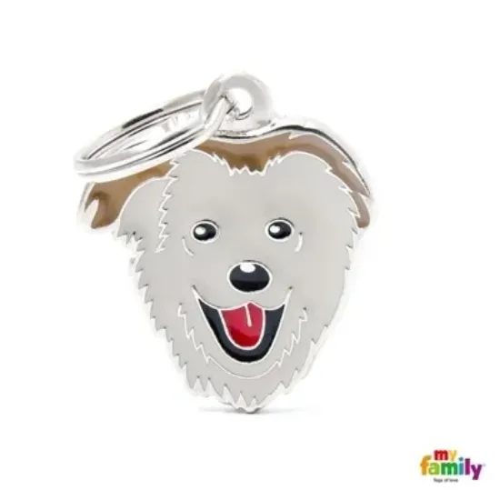 Снимка на My Family Dog Tag - Ръчно изработен адресник , Mixed Dog за кучета 2.5 см/ 2.5 см.