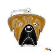 Снимка на My Family Dog Tag - Ръчно изработен адресник ,Brown Corso Dog за кучета 3.1 см/ 3.6 см. 1