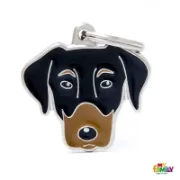 Снимка на My Family Dog Tag - Ръчно изработен адресник , Doberman Dog за кучета 3.0 см/ 2.5 см. 1