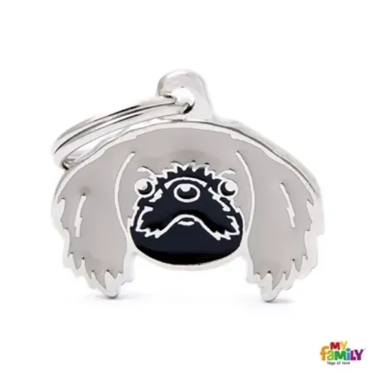 Снимка на My Family Dog Tag - Ръчно изработен адресник ,Pekinese Dog за кучета 3.0 см/ 2.0 см.