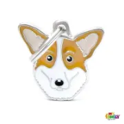Снимка на My Family Dog Tag - Ръчно изработен адресник ,Welsh Corgi Cardigan Dog за кучета 2.7 см/ 2.6 см. 1