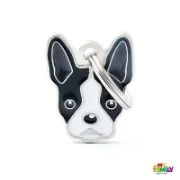 Снимка на My Family Dog Tag - Ръчно изработен адресник ,Boston Terrier Dog за кучета 2.6 см/ 2.1 см. 1