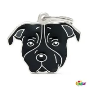 Снимка на My Family Dog Tag - Ръчно изработен адресник ,American Staffordshire Dog за кучета 3.9 см/ 2.8 см. 1