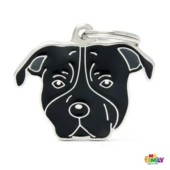 Снимка на My Family Dog Tag - Ръчно изработен адресник ,American Staffordshire Dog за кучета 3.9 см/ 2.8 см.