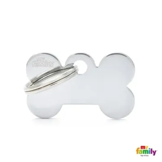 Снимка на My Family Dog Tag Plate - Ръчно изработен адресник ,плочка кокал за кучета 3.0 см/ 1.9 см.