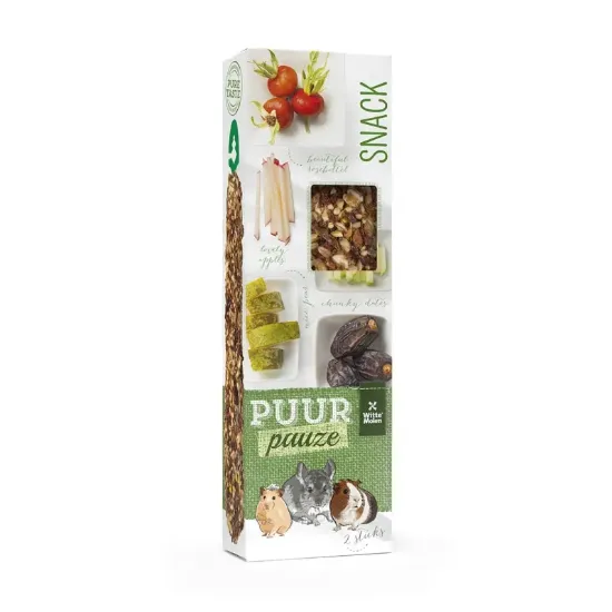 Снимка на Witte Molen Puur pauze sticks pear and date - Премиум допълнителна храна за гризачи крекети с круша 180 гр.