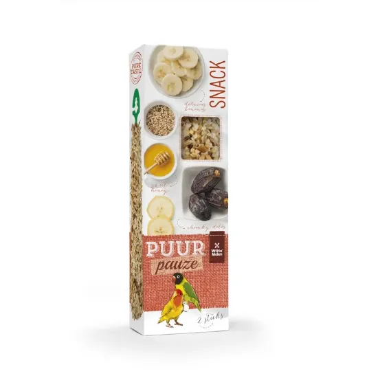 Снимка на Witte Molen Puur Sticks Rice and Honey - Премиум допълнителна храна за неразделки , крекери с мед,банан,сусам, ориз 110 гр.