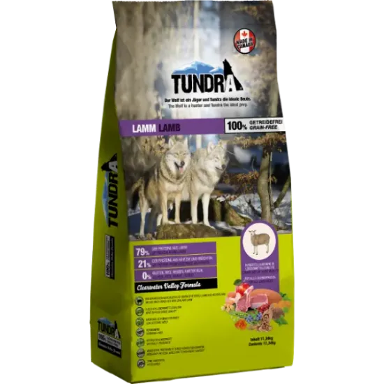 Снимка на Tundra Dog Dry Adult Lamb - Премиум пълноценна суха храна за израснали кучета, без зърно , с агнешко месо 11.340 кг.