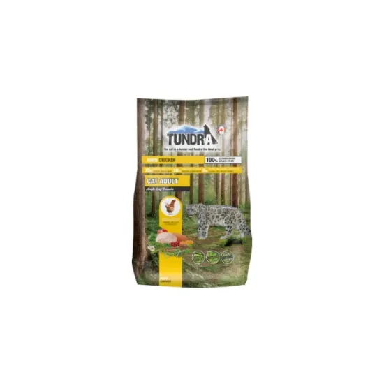 Снимка на Tundra Cat Chicken dry adult - Премиум пълноценна суха храна за израснали котки, без зърно , с пилешко месо 272 гр.