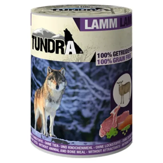 Снимка на Tundra Dog Lamb - Премиум консервирана храна за кучета, без зърно , с агнешко месо, 2 броя х 800 гр.