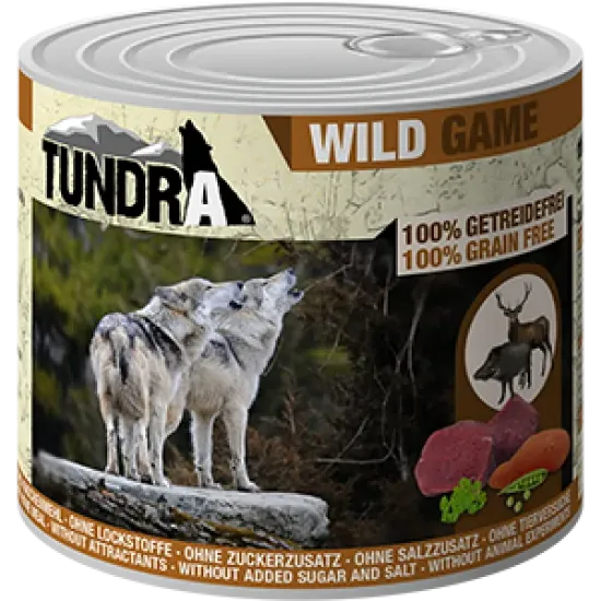 Снимка на Tundra Dog Game - Премиум консервирана храна за кучета, без зърно , с месо от дивеч, 2 броя х 800 гр.