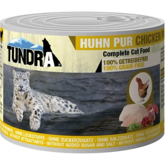 Снимка на Tundra Cat Pure Chicken - Премиум консервирана храна за израснали котки, без зърно , с чисто пилешко месо, 2 броя х 400 гр.