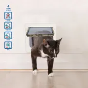 Снимка на Duvo Plus CAT DOOR + TUNNEL - Вратичка за котки с тунел ,19x19,7 см. бяла 2