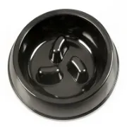 Снимка на Duvo Plus Feeding Bowl Melamine Glossy No Gobble - Купа за кучета за бавно хранене от меланин 1100 мл. бяла/черна 2