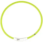 Снимка на Duvo Plus Ring Flash Licht USB Nylon - Светещ нашийник за кучета , с Usb зареждане ,30см. до 45 см. зелен 1