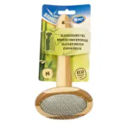 Снимка на Duvo Plus Slicker Brush - Бамбукова четка за кучета и котки с ергономична дръжка 18/10 см. 2