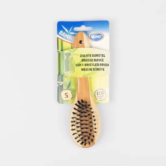 Снимка на Duvo Plus Soft Bristled Brush - Бамбукова мека четка за кучета и котки 19.5 см./5.5 см.