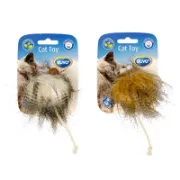 Снимка на Duvo Plus Wooly - Котешка играчка , вълнена мишка с катнип кафява/бежава 2