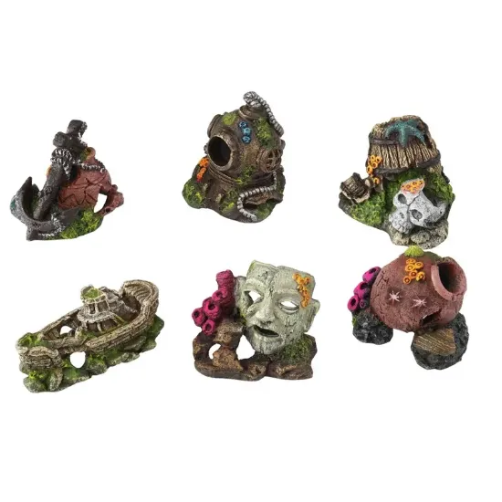 Снимка на Duvo Plus Miniature Mix - Декори за аквариум 7- 10 см. 12 броя