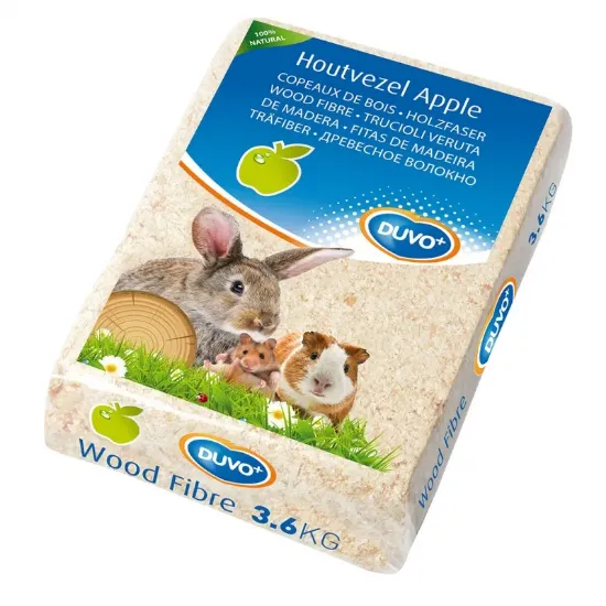 Снимка на Duvo Plus Wood Fibre Apple - Натурален талаш за гризачи с аромат на ябълка 3.6