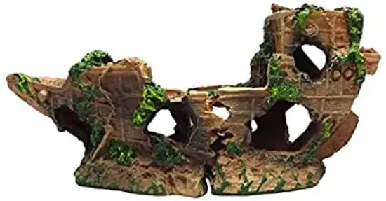Снимка на Duvo Plus Aquarium Decoration Wreck - Декорация за аквариуми - кораб , 22,5x7,5x12,5 см.