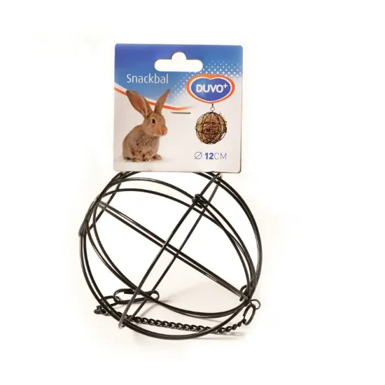 Снимка на Duvo Plus SnackBall for Rodents - Метална топка за пълнене с лакомства за зайци гризачи 12 см.
