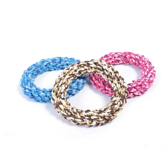 Снимка на Duvo Plus Tug Toy Knotted Rope Ring - Кучешка играчка - въжен кръг за дъвчене и дърпане , 14 см.
