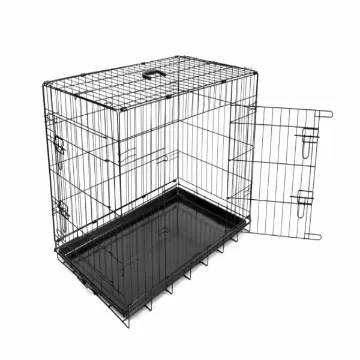 Показвай детайлите за Duvo Plus Dog Crate 2Doors Plastic Tray XL - Сгъваема метална транспортна клетка за кучета с две врати 107x71x77см. черна Снимка на Duvo Plus Dog Crate 2Doors Plastic Tray XL - Сгъваема метална транспортна клетка за кучета с две врати 107x71x77см. черна