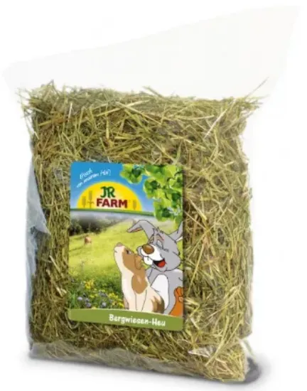 Снимка на JR Farm Mountain Meadow Hay - Премиум храна за зайци и гризачи , планинско ливадно сено с естествени билки 1.5 кг.