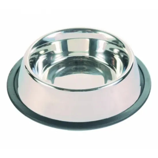 Снимка на Duvo Plus Inox Anti-Slip Feeding Bowl - Метална купа за храна и вода за кучета ,с гума против хлъзгане 2840 мл. , 33 см.