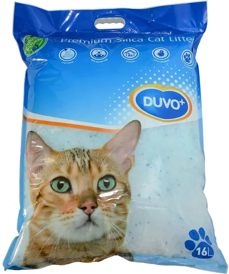 Снимка на Duvo Plus Cat Litter Premium Silica - Премиум силиконова котешка тоалетна 16 л. 6 кг.