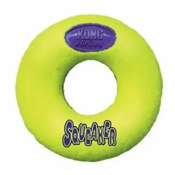 Показвай детайлите за Kong Air Squeaker Donut Large- Забавна кучешка играчка с пискюл -гумена поничка за дъвчене , 16 см. 1 - MyPetShop.bg Снимка на Kong Air Squeaker Donut Large- Забавна кучешка играчка с пискюл -гумена поничка за дъвчене , 16 см. 1