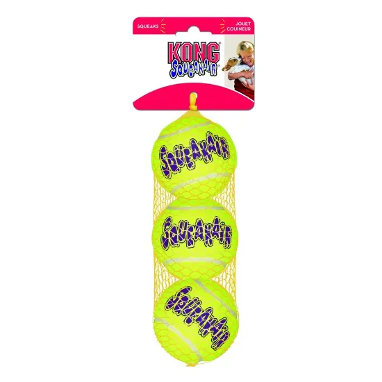 Снимка на Kong Squeaker Tennis Air Ball Small - Тенис топка за кучета с пискюл 5 см. 3 броя