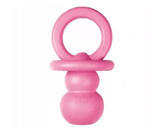 Снимка на Kong Puppy Binkie Medium - Гумен биберон за дъвчене , за подрастващи кучета от средни породи, успокояващ венците