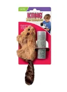 Снимка на Kong Cat Refillable Beaver - Забавна котешка играчка - бобър с пълнител за коча билка стимулираща играта 1