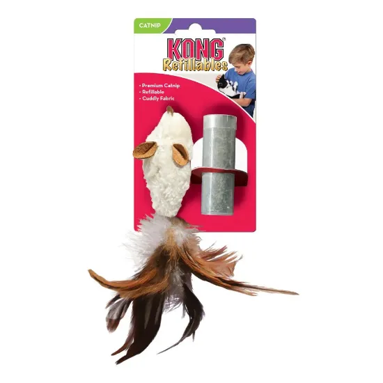 Снимка на Kong Cat Mouse - Забавна котешка играчка - мишка с пълнител коча билка стимулиращ играта