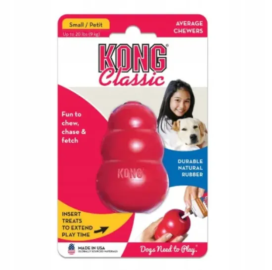 Снимка на Kong Classic XSmall - Играчка от каучук за дъвчене с пространство за лакомства за кучета до 2 кг.