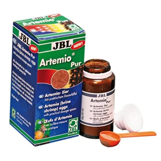 Снимка на JBL Artemio Pur – Яйца от артемия (ракообразни),храна за новоизлюпени яйца и млади рибки 40 мл./20гр.
