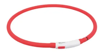 Показвай детайлите за Trixie - Светещ нашийник за кучета с USB кабел за зареждане, до 70 см. червен 1 - MyPetShop.bg Снимка на Trixie - Светещ нашийник за кучета с USB кабел за зареждане, до 70 см. червен 1